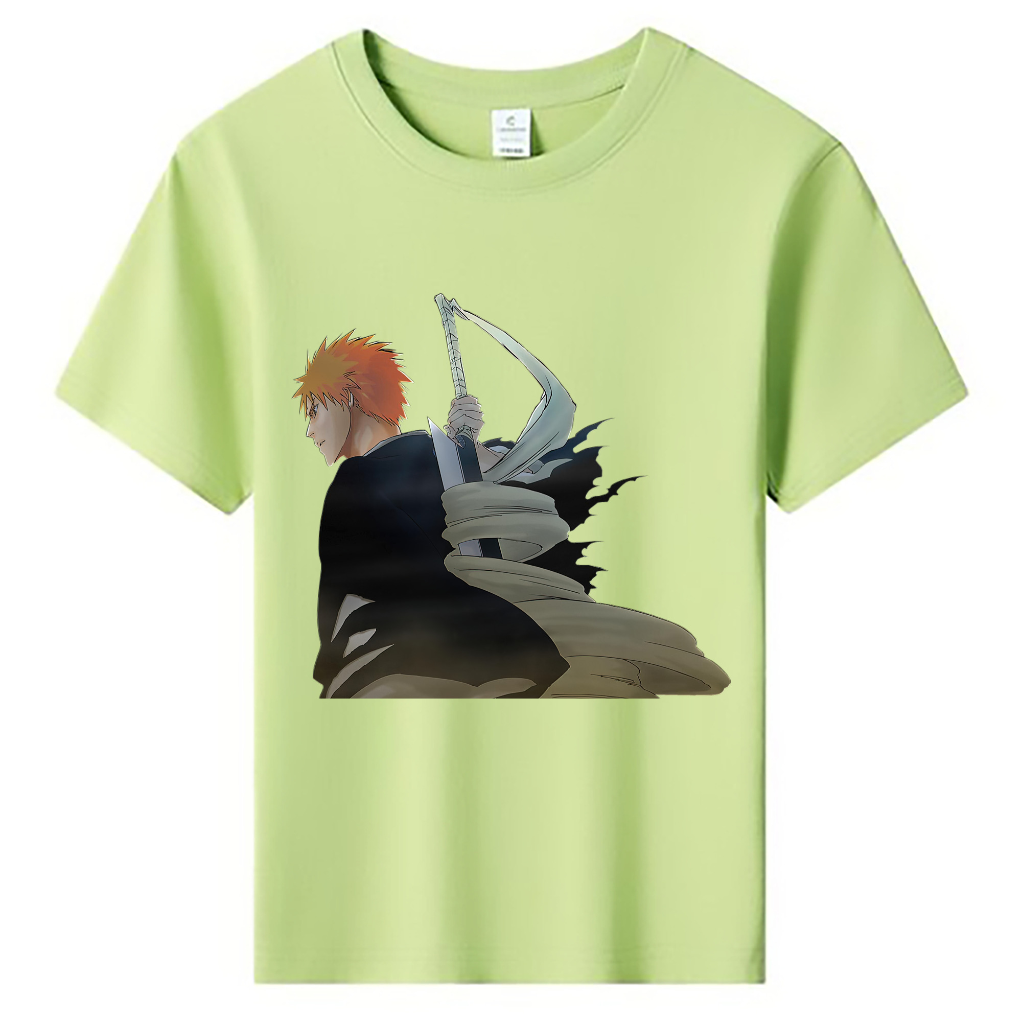 （画像用） ブリーチ 黒崎一護（くろさき いちご）BLEACH Kurosaki Ichigo 綿100％キッズTシャツ（フロントプリント）